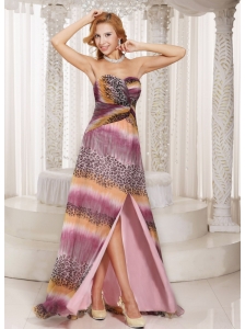Cheap Multi-color High Slit Sweetheart Watteau Train 2013 Prom Dress Party Style