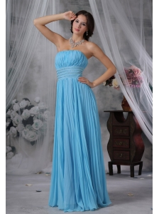 Sioux Center Iowa  Beaded Decorate Waist Aqua Blue Organza Floor-length Lovely Style For 2013 Prom / Evening Dress