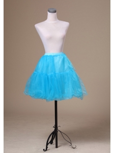 Aqua Blue Mini-length Custom Made Petticoat