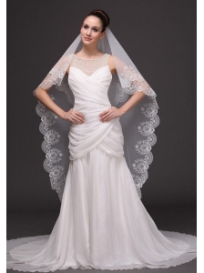 Lace Popular Tulle Bridal Veils For Wedding