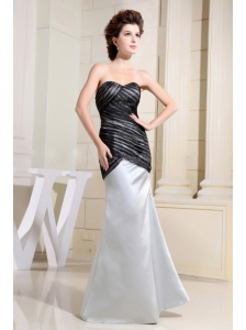 Black and Grey Prom Dress Sweetheart For Custom Made