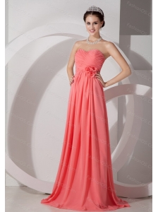 Long Watermelon Sweetheart Ruch Dama Dress On Sale 2013