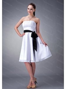 White A-line / Princess Sash Dama Dress 2013 On Sale