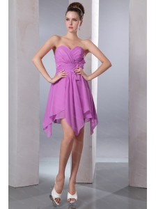 Bow Asymmetrical Sweetheart Lavender 2013 Dama Dress