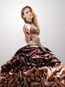 The Most Popular Brown Sweetheart Quinceanera Dresses with Pick-ups For 2015
