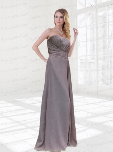 2015 Classical Sweetheart Prom Dresses with Ruching