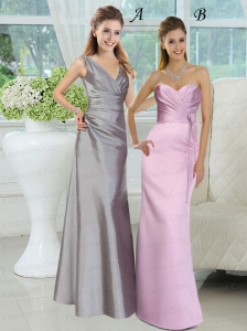 2015 Popular Floor Length Prom Dresses with Ruching