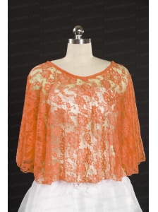 Elegant Orange Beading Lace Wraps for 2014