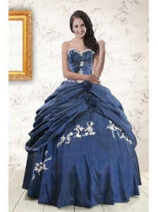 Gorgeous Sweetheart Ball Gown Quinceanera Dresses in Navy Blue