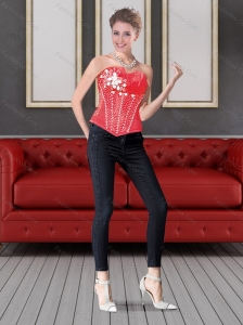 The Brand New Style Red Sweetheart Beading Corset for 2015