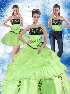 2015 Gorgeous Strapless 2015 Quinceanera Dress in Spring Green