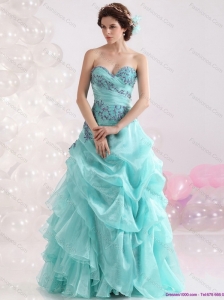 2015 New Arrival Sweetheart Floor Length Quinceanera Dresses with Appliques