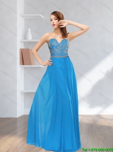 2015 Plus Size Sweetheart Floor Length Prom Dress with Appliques