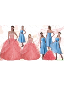 Discount Sweetheart Beading and Ruffles Quinceanera Dress and Strapless Hand Made Flower Dama Dresses and Halter Top Beading Little Girl Dress