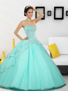 2015 The Super Hot Beading Sweetheart Sweet 16 Dresses in Apple Green