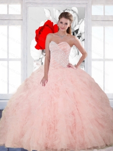 The Super Hot Beading and Ruffles Sweetheart Quinceanera Dresses for 2015
