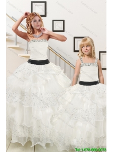 Sequins and Ruffles Ball Gown 2015 White Princesita Dress