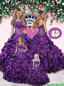 Purple Princesita Dresses with Appliques and Pick-ups for 2015