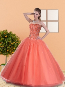 2015 Beautiful Ball Gown Quinceanera Dresses with Beading