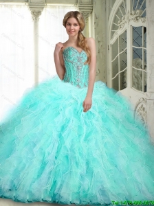 Beautiful Sweetheart Quinceanera Dresses with Ruffles and Beading For 2015 Fall