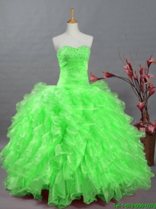 2016 New Style Quinceanera Dresses with Beading and Ruffles