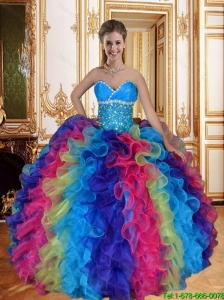 Wonderful Sweetheart Quinceanera Dresses with Beading and Ruffles