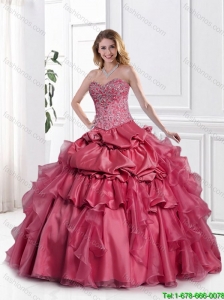 Beautiful Appliques Sweetheart Quinceanera Dresses with Beading