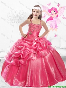 Discount Straps Beaded Mini Quinceanera Dresses with Side Zipper
