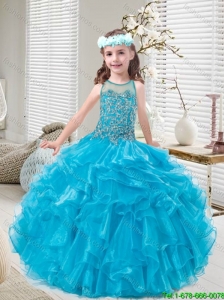 Pretty Beaded and Ruffles Mini Quinceanera  Dresses for 2016