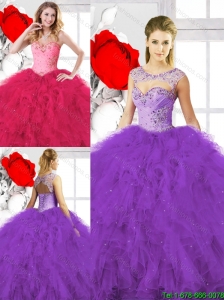 2016 Spring Classical Beading Ball Gown Quinceanera Gowns with Sweetheart