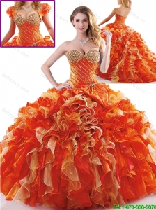 Cute Multi Color Sweet 16 Dresses with Bowknot and Ruffles