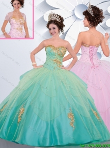 Perfect Sweetheart Quinceanera Gowns with Beading and Appliques