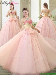 Popular Sweetheart Beading Quinceanera Dresses with Bowknot and Appliques