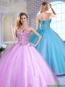 Spring Cheap Ball Gown Beading Quinceanera Gowns with Sweetheart