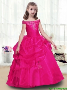 2016 Beautiful Ball Gown  Little Girl Pageant Dresses with Beading and Appliques