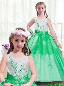 2016 Beautiful Multi Color Little Girl Pageant Dresses  with Appliques