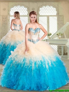 2016 Pretty Sweetheart Sweet 16 Dresses with Beading and Ruffles