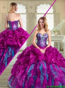 Pretty Sweetheart Quinceanera Dresses with Pick Ups and Ruffles for Winter