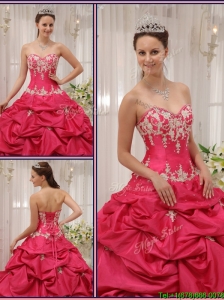 Cute Sweetheart Appliques and Pick Ups Quinceanera Dresses