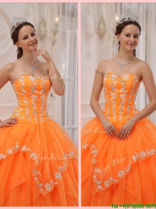 New Ball Gown Appliques and Beading Sweet 15 Dresses for 2016