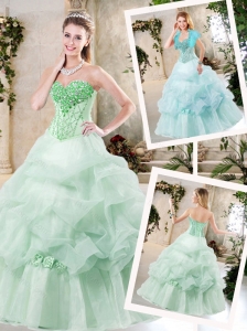 Cheap A Line Quinceanera Dresses with Hand Made Flowers