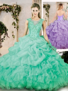 2016 Latest Sweetheart Appliques Quinceanera Dresses with Brush Train