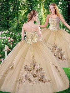 2016 Perfect Ball Gown Beading Quinceanera Dresses with for all