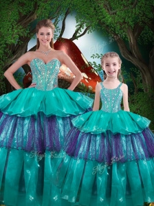 Hot Sale Ball Gown Princesita with Quinceanera Dresses with Ruffled Layers