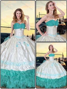 Luxurious Ruffled Layers and Embroidery Quinceanera Dresses for 2016