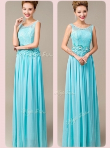Fashionable Empire Scoop Bridesmaid Dresses with Appliques and Lace