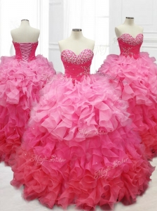 Popular Ball Gown Quinceanera Dresses with Beading and Ruffles