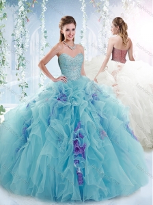 Unique Puffy Skirt Detachable Quinceanera Dresses with Beading and Ruffles