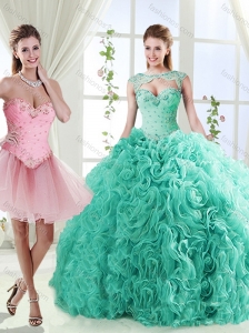 Elegant Beaded and Applique Detachable Quinceanera Skirt in Rolling Flower