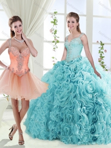Gorgeous Beaded Straps Perfect Quinceanera Dresses with See Through Back